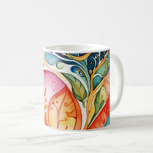 OEuvre Abstraite de surface 1207 - Mug de café (Devant droit)