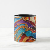 OEuvre Abstraite de surface 1211 - Mug de café (Centre)