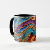OEuvre Abstraite de surface 1211 - Mug de café (Devant gauche)