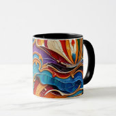 OEuvre Abstraite de surface 1211 - Mug de café (Devant droit)