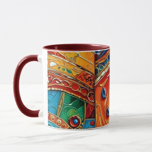 OEuvre Abstraite de surface 1214 - Mug de café (Gauche)