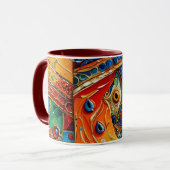 OEuvre Abstraite de surface 1214 - Mug de café (Devant gauche)