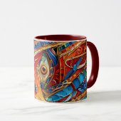 OEuvre Abstraite de surface 1214 - Mug de café (Devant droit)