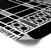 OEUVRE ART DÉCO AUDREY : BLANC sur NOIR (Coin)