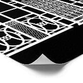 OEUVRE ART DÉCO AUDREY : BLANC sur NOIR (Coin)