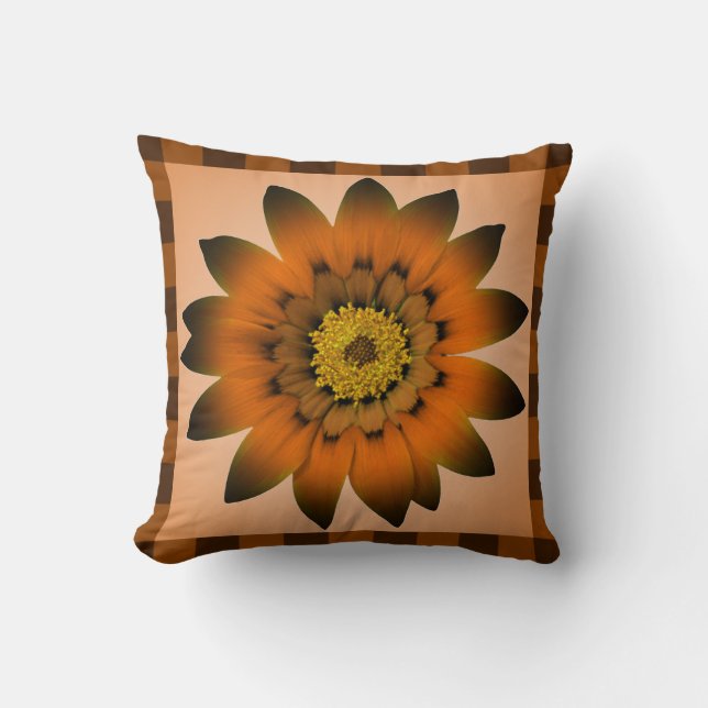 Oeuvre Brown de fleurs du Pérou - Coussin (Recto)