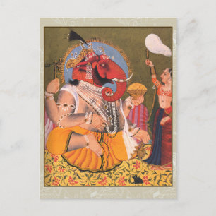 Oeuvre colorée de Ganesh sur cartes