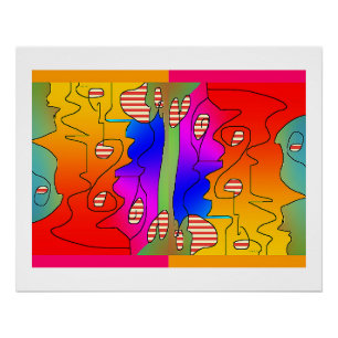 Oeuvre d'art Affiche Mélange de choses disparates