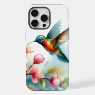 Œuvre d'art colibri florale/printanière