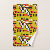 Œuvre d'art colorée de Toucan (Serviette à main)