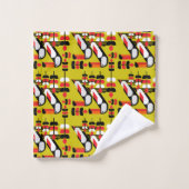 Œuvre d'art colorée de Toucan (Gant de toilette)