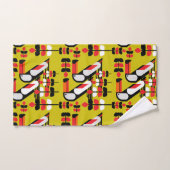 Œuvre d'art colorée de Toucan (Serviette à main)