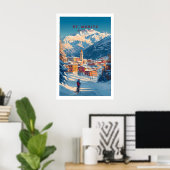 Œuvre d'art de Saint-Moritz Impression de ski 1 (Bureau à domicile)