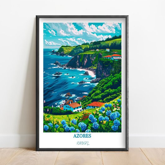 Œuvre d'art des Açores - Affiche de voyage aux Aço