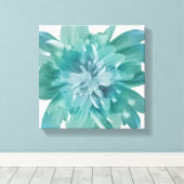 Œuvre d'art en toile de luxe Teal Bloom (Insitu (Plancher de Bois))