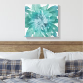 Œuvre d'art en toile de luxe Teal Bloom (Insitu(Chambre))