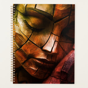 Œuvre d'art murale abstraite en mosaique, visage f