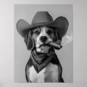 Oeuvre d'art murale Cowboy Beagle, Impression occi (Devant)