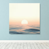 Œuvre d'art murale de coucher de soleil – Toile de (Insitu (Plancher de Bois))