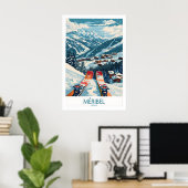 Œuvre d'art murale de Méribel - Impression ski - F (Bureau à domicile)