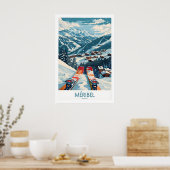 Œuvre d'art murale de Méribel - Impression ski - F (Cuisine)