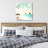 Œuvre d'art murale de plage tropicale - Impression (Insitu(Chambre))