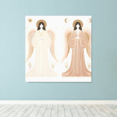 Œuvre d'art murale de toile des anges célestes (Insitu (Plancher de Bois))