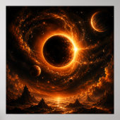 Œuvre d'art murale Éclipse spatiale, Impression de (Devant)