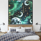 Œuvre d'art murale – Impression sur toile céleste  (Insitu(Chambre))