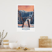 Œuvre d'art murale Keystone - Affiche de ski Color (Cuisine)