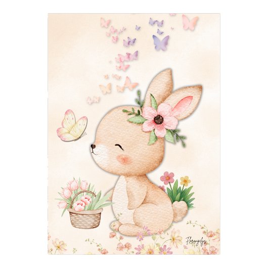 Œuvre d'art murale lapin - Affiche imprimable Amou