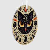 Œuvre d'art mystique d'un chat noir (devant)