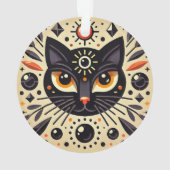 Œuvre d'art mystique d'un chat noir (dos)