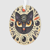 Œuvre d'art mystique d'un chat noir (devant)