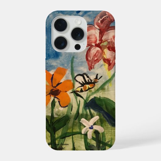 Œuvre d'art originale colorée de printemps (Verso)