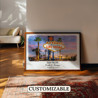 Œuvre d'art personnalisée de Las Vegas, Affiche du