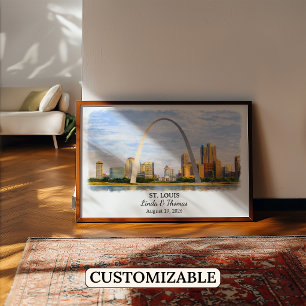 Œuvre d'art personnalisée de St. Louis, affiche du