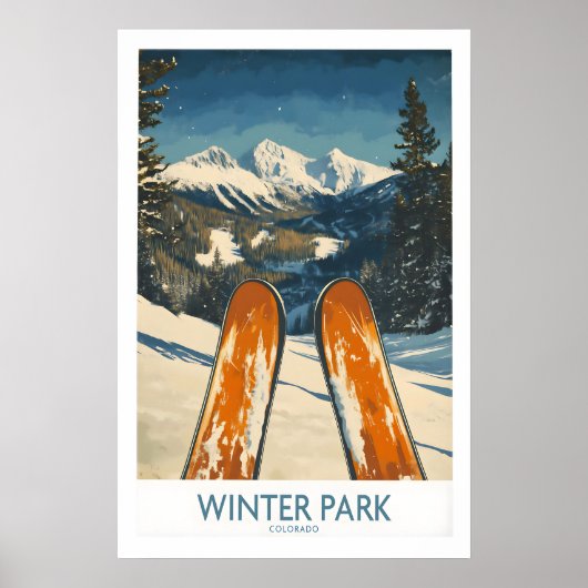 Œuvre d'art pour Winter Park - Affiche de ski Colo (Devant)