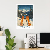 Œuvre d'art pour Winter Park - Affiche de ski Colo (Bureau à domicile)
