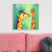 Œuvre d'art sur toile de girafe (Insitu(Salon))