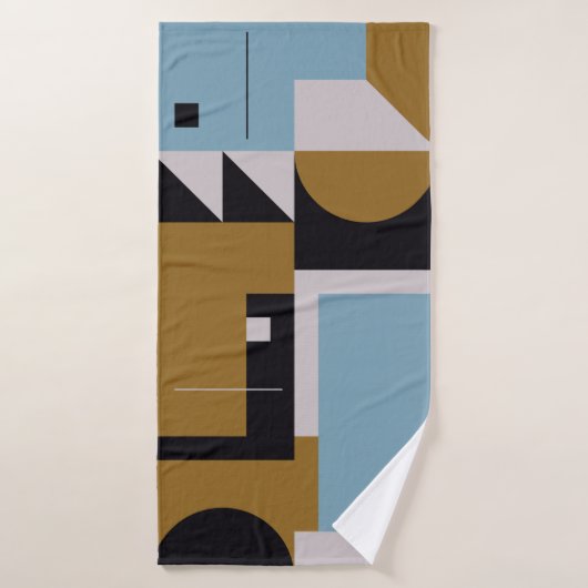 OEuvre de composition Bauhaus réalisée avec l'ele (Serviette de bain)