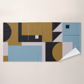 OEuvre de composition Bauhaus réalisée avec l'ele (Serviette de bain)