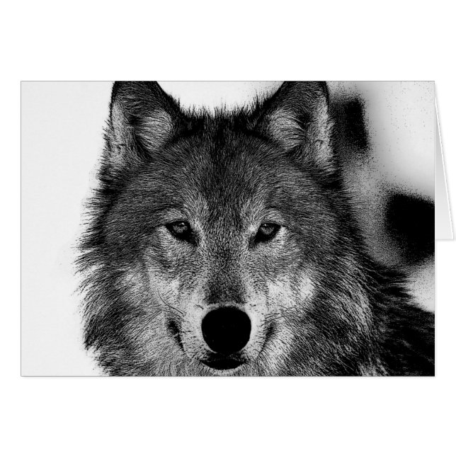 Oeuvre de Loup noir et blanc (Devant horizontal)