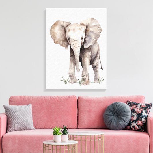 Oeuvre d'éléphant en toile (Insitu(Salon))