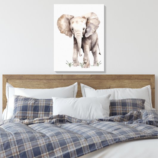 Oeuvre d'éléphant en toile (Insitu(Chambre))