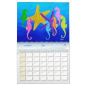 Oeuvre d'inspiration océan - Calendrier volumineux (Jan 2026)