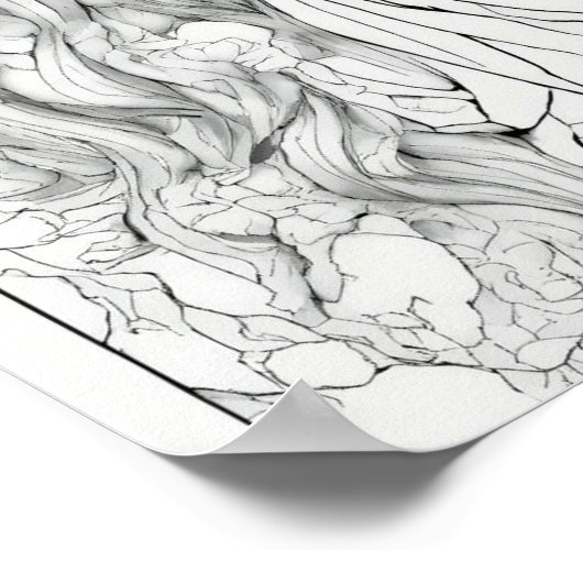 OEuvre en noir et blanc pour affiche murale (Coin)