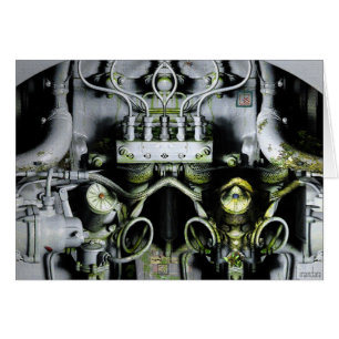 OEuvre numérique du moteur vert