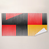 OEuvre rouge, noire et jaune (Serviette de bain)