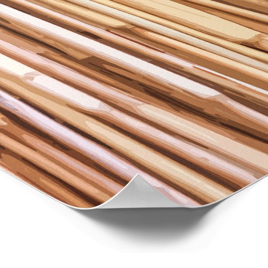 Oeuvre simple en bambou séché | Poster (Coin)